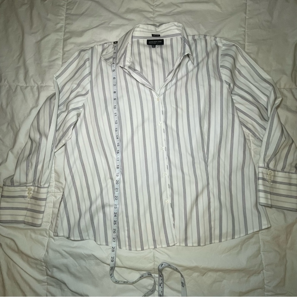Women’s Jones NY Striped Button-Down Shirt - Picture 5 of 13